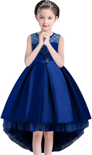 Miniatura 2 de WEONEDREAM - Vestido de princesa para niña, para boda o fiesta de cumpleaños, con cauda, para edades de 3 a 14años