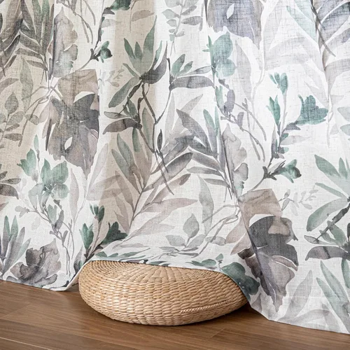 Miniatura 6 de MYSKY HOME - Cortinas plisadas con estampado floral para sala de estar/comedor, cortinas plisadas para proteger la privacidad, 84 pulgadas de largo