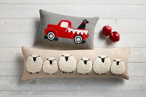 Miniatura 2 de Mud Pie Almohada larga de oveja, 35" x 11