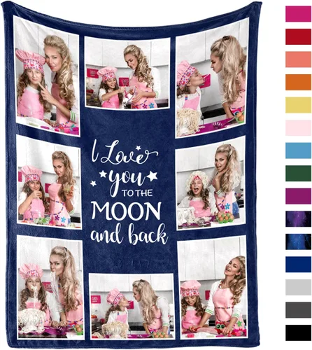 Miniatura 7 de Yofair Manta para el Día de la Madre, regalos para mamá, manta personalizada con imagen, manta personalizada para el Día de la Madre, regalos de 8