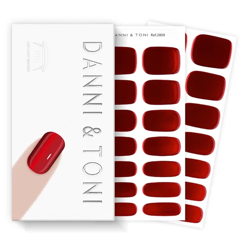 Miniatura 20 de DANNI & TONI Tiras de uñas de gel semicuradas, color rosa champán, ojos de gato, 28 calcomanías de regalo para mujer Aqua Ripple