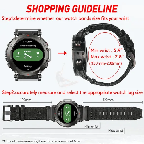 Miniatura 6 de Correa de reloj compatible con Amazfit T-Rex/T-Rex 2/T-Rex Pro/T-Rex Ultra/T-Rex Ultra 2, nuevo diseño de conector mejorado