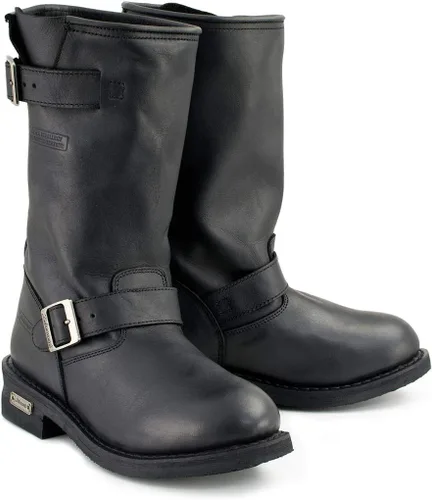 Miniatura 5 de Xelement 1440 - Botas de cuero para motocicleta de ingeniero negro (ancho y regular ancho)