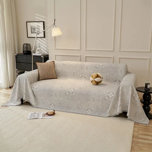 Miniatura 23 de DREAMINGO Fundas de sofá para sofá, estilo bohemio, geométrico y jacquard vintage, de 2 plazas, antideslizante, protector de muebles de felpilla