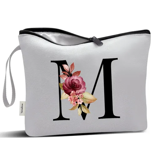 Miniatura 36 de Vavabox A-Z Bolsa de Maquillaje Personalizada, Regalos de Cumpleaños para Mujeres y Mamá, Regalos para la Mejor Amiga, Bolsa de Cosméticos