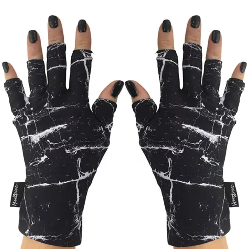 Miniatura 64 de ManiGlovz - Guantes de uñas originales con protección UPF 50+ UV Guantes de manicura de gel y guantes anti UV sin dedos para mujeres Se pueden