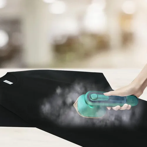 Miniatura 7 de Vaporizador de mano para ropa, mini máquina de planchar con tanque de agua de 3.4 fl oz, vaporizador de mano para viajes húmedos y secos, plancha