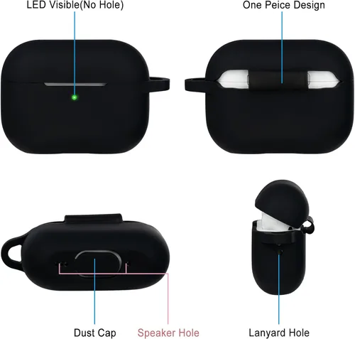 Miniatura 4 de Funda para Apple Airpods Pro 3 (2025) - VOTILE Fundas para Airpods Pro 3 Cubierta para Mujeres de Silicona iPods Pro 3 Auriculares Inalámbricos