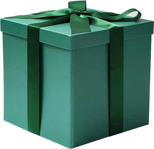 Miniatura 18 de RUSPEPA Caja de regalo mediana negra con tapas, cinta y papel de seda, caja de regalo plegable perfecta para cumpleaños, graduación, día del padre