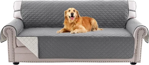 Miniatura 23 de PrinceDeco Funda de sofá para perros, lavable y reversible, apta para mascotas, resistente al agua, protector de muebles con correas elásticas