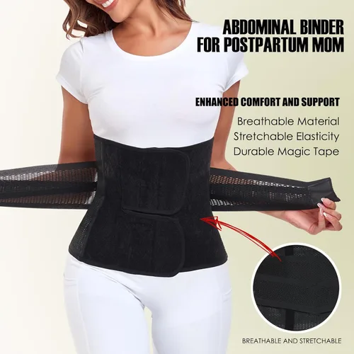 Miniatura 3 de MAMODY Banda posparto para el vientre, faja abdominal posparto, faja abdominal poscirugía, cinturón de apoyo para recuperación después