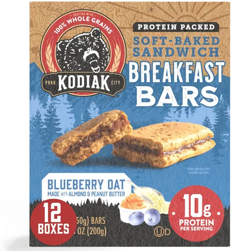 Miniatura 14 de Kodiak Cakes Barritas crujientes de granola Protien, chispas de chocolate, alto contenido de proteínas, 100% granos integrales, 12 cajas con 6