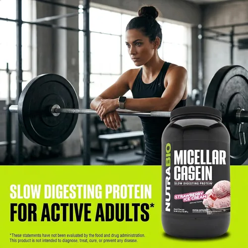 Miniatura 8 de NutraBio Proteína en polvo de caseína, polvo de casien micelar, 0.88 onzas de proteína de digestión lenta, ayuda a mantenerte lleno, recuperación