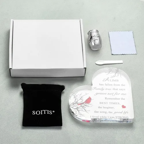 Miniatura 6 de Urnas cardenales medianas para adultos, regalos conmemorativos para mujeres, urnas de recuerdo para cenizas
