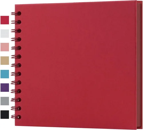 Miniatura 10 de potricher Álbum de scrapbook DIY de 10 x 10 pulgadas, 80 páginas de papel kraft grueso negro en blanco, libro de recuerdos para bodas y aniversarios