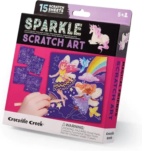 Miniatura 6 de Crocodile Creek Mix & Match Scratch Art - Libro para colorear – Edición Animal Adventure para niños a partir de 5 años 20 páginas para raspar + 20