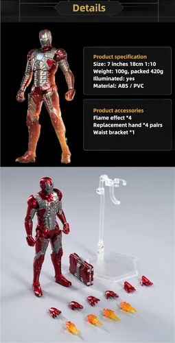 Miniatura 5 de LonullyMege MK5 Figuras de acción de 7 pulgadas, pintura de lujo exquisita edición coleccionista de marca, muñecas juguetes (MK 5)