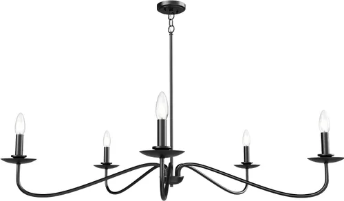 Miniatura 8 de Candelabro moderno, lámpara de 5 luces para comedor, lámpara dorada de altura ajustable, lámpara de araña de granja para comedor, entrada