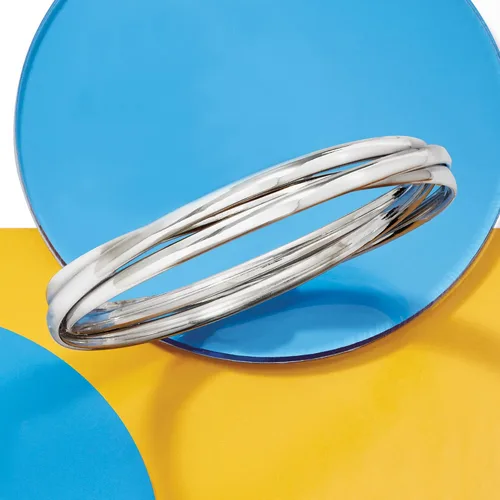 Miniatura 5 de Ross-Simons Pulsera rodante de plata esterlina italiana