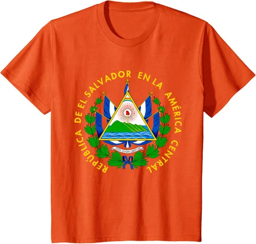 Miniatura 35 de Camiseta con diseño de emblema de la bandera de El Salvador