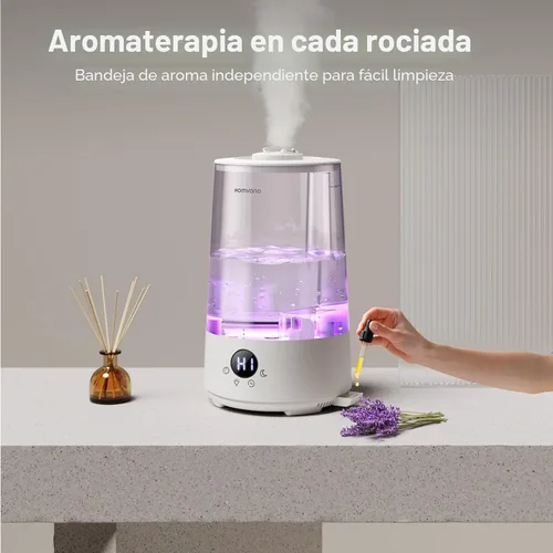 Miniatura 2 de Homvana Humidificadores para dormitorio y hogar, 3.6 L de llenado superior de niebla fría, 34 horas, súper largo, silencioso 23 dB, humidificador