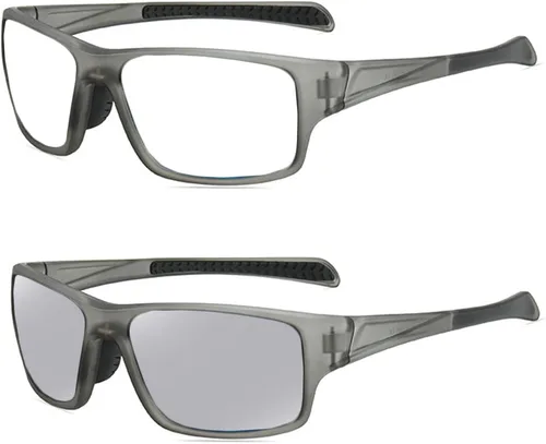 Miniatura 7 de Gafas de lectura de lente completa fotocromáticas envolventes para hombres cuadrados deportes transición lupa lectores gafas de sol UV400