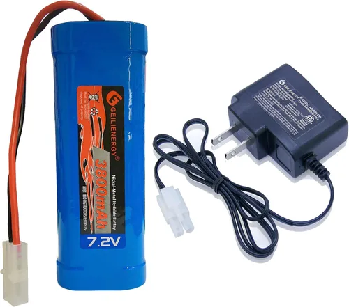 Miniatura 8 de Batería de repuesto recargable RC Ni-Mh de 7.2V 3800mAh con conector Tamiya estándar para automóviles RC, barcos y robots (1 unidad)