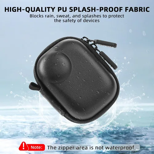 Miniatura 7 de Estuche de transporte pequeño + 2 protectores de pantalla para Insta360 GO Ultra, bolsa de almacenamiento de viaje portátil dura de poliuretano