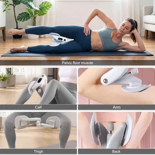 Miniatura 4 de Entrenador interior de muslo y suelo pélvico para mujer, tóner de cadera ajustable con contador LED, ejercitador Kegel multifuncional de escultura