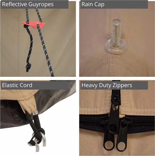 Miniatura 6 de Whiteduck Regatta - Tienda de campaña de lona con toma de estufa, impermeable, para 4 temporadas; para campamento de lujo en exteriores y glamping