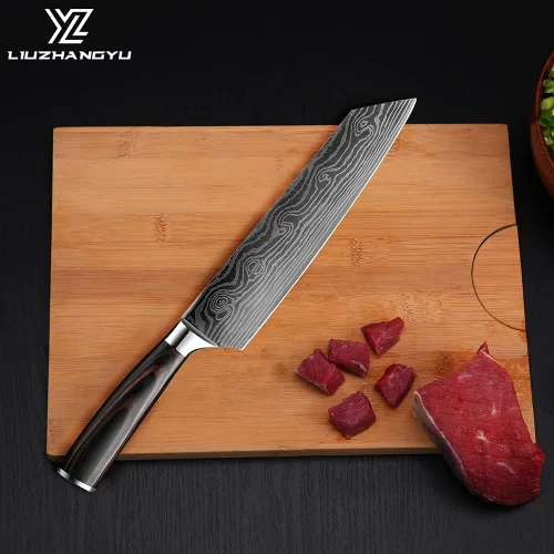 Miniatura 2 de Juego de cuchillos de chef profesional, 3.5-8 pulgadas, cuchillos en caja de acero inoxidable 5Cr15mov ultra afilados japoneses con fundas