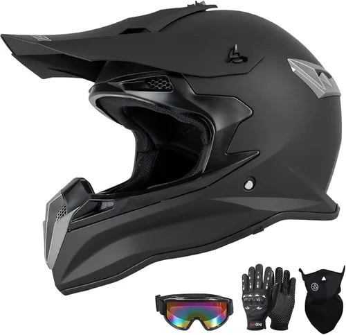 Miniatura 2 de SPARK Casco de motocross y ATV para adultos, casco de motocross certificado por DOT con liberación rápida, diseño ligero todoterreno para motocross