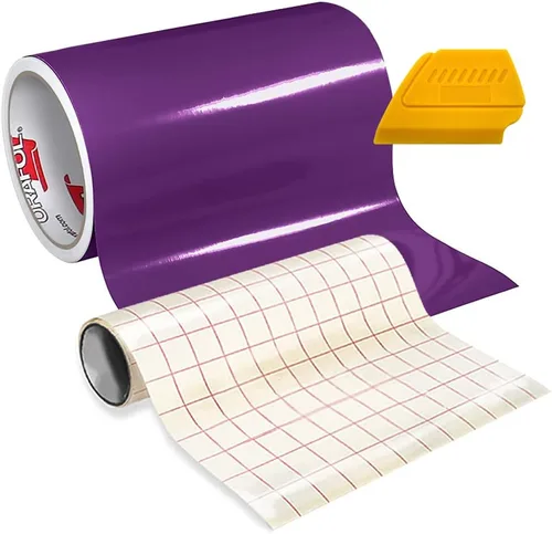 Miniatura 23 de ORACAL 651 Vinilo adhesivo de alto brillo para manualidades, rollo de 15 x 1 pie con rollo de papel de transferencia de 12 x 24 pulgadas y escobilla