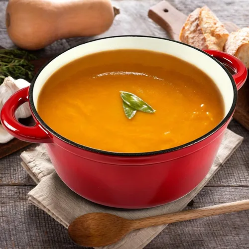 Miniatura 8 de Horno holandés de hierro fundido esmaltado, olla de cocción resistente de 4.5 cuartos de galón con tapa, apta para horno hasta 500 ° F para hornear