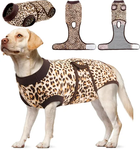 Miniatura 22 de Kuoser Traje de cirugía para perro, cómodo traje de recuperación para perros hembras para cirugía, mameluco protector posoperatorio, alternativa