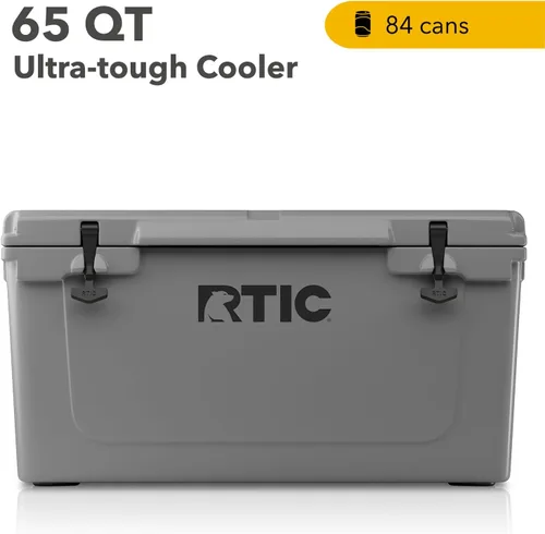 Miniatura 3 de RTIC - Hielera ultra resistente portátil de 65 cuartos de galón, tipo baúl, con aislamiento, para playa, bebidas, camping, picnic, pesca, barco