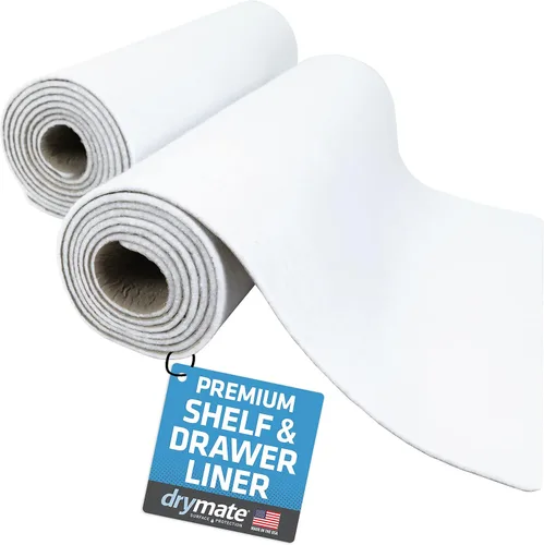 Miniatura 22 de Drymate Forro Premium de lujo para estantes y cajones, tela acolchada gruesa, no adhesiva, absorbente, impermeable, antideslizante, forros