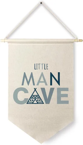 Miniatura 8 de Qpenm Cueva del Hombre Pequeño Bandera Colgante de Pared en Lienzo, Decoración para Habitación de Niños, Banderines Modernos en Blanco y Negro