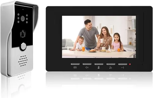 Miniatura 11 de Timbre de video con cable con kit de cámara y monitor, timbre de intercomunicación con cámara, sistema de intercomunicación de video de doble vía