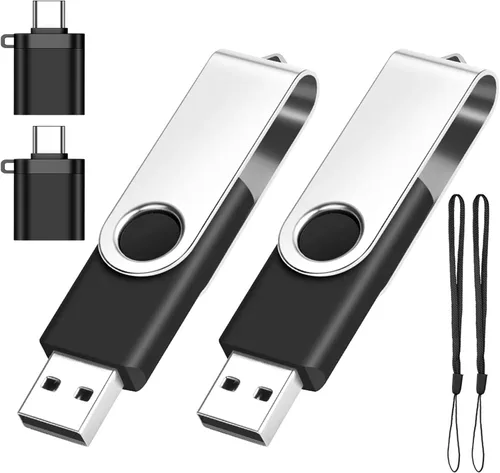 Miniatura 16 de EASTBULL - Unidad flash USB de 1 GB, 1 unidad de pulgar USB 2.0 giratoria USB Stick Memory Stick Metal Thumb Drive (rojo)