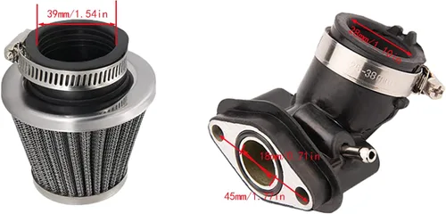 Miniatura 7 de Carburador de 50CC con colector de admisión de piezas de filtro de aire para motor de carburador de 49cc 50cc GY6 de 4 tiempos de alto rendimiento