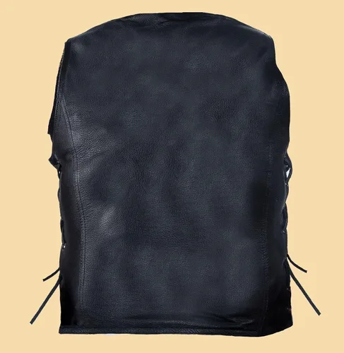 Miniatura 5 de Dream - Chaleco de cuero para mujer, 7 bolsillos, bolsillos laterales, bolsillo para pistola en el interior, regular, Regular