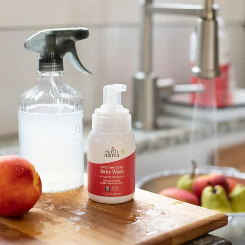 Miniatura 6 de Earth Mama Simply Non-Scents - Jabón de manos espumoso para bebés, gel de baño multiusos sin fragancia para pieles sensibles, jabón de castilla