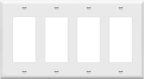 Miniatura 15 de ENERLITES Placa de pared decorativa para interruptor de luz o tomacorriente, tamaño 4-Gang 4.50" x 8.19", policarbonato termoplástico irrompible