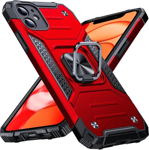 Miniatura 69 de Anqrp Funda resistente para iPhone 6/7/8/SE/SE2 con soporte de anillo mejorado y agarre, grado militar, a prueba de golpes, resistente y robusta