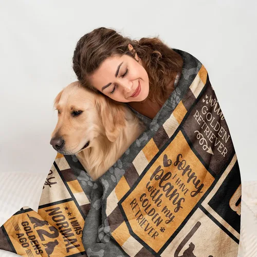 Miniatura 3 de Manta de regalo Golden Retriever para mujer, el mejor regalo para los amantes de los Golden Retriever, manta decorativa Goldens Retrievers de 60 x