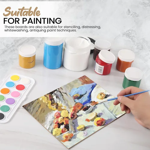 Miniatura 6 de Paquete de 8 tablas CalPalmy de 8" x 10" de MDF - Tablas de 2 mm de espesor para carpintería, diseño de interiores, manualidades y más - con lados