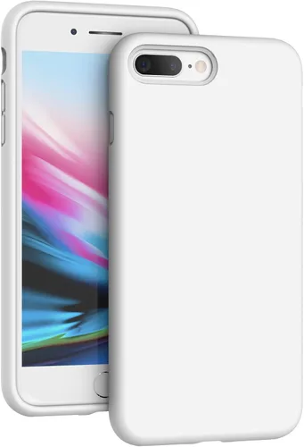 Miniatura 18 de Funda compatible con iPhone 8 Plus/7 Plus (5.5 pulgadas), [protección contra caídas] [arañazos] de silicona líquida a prueba de golpes, antihuellas