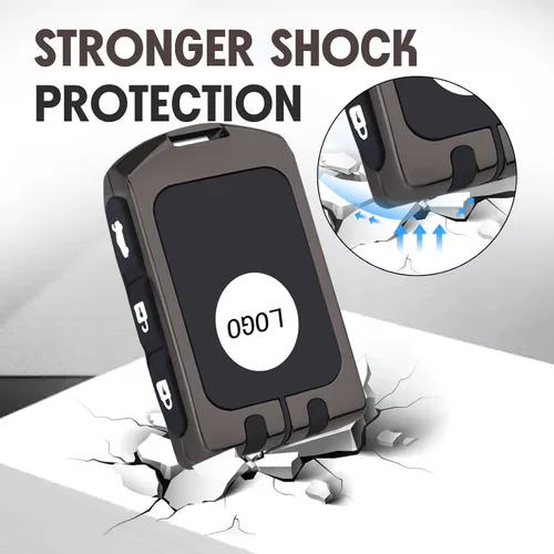 Miniatura 6 de Funda de Silicona Suave Premium para Llavero de Volvo de 4 Botones Laterales, Llavero de Servicio Pesado con Funda Compatible con Volvo XC40 XC60