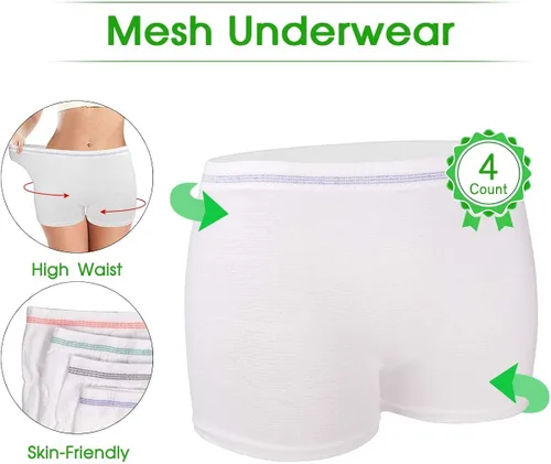 Miniatura 7 de Mesh Underwear Postpartum 8 Count Disposable Postpartum Underwear Hospital Mesh Panties for Post C-Section, Maternity Briefs